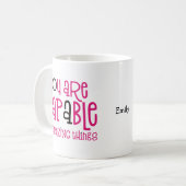 あなたは素晴らしいThIngsの引用文名を可能にする コーヒーマグカップ (正面左)