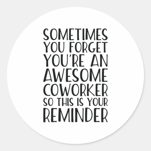 あなたは素晴らしの同僚の評価 ラウンドシール (正面)