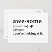 あなたは素晴らしの検討の定義 ポストカード (正面/裏面)