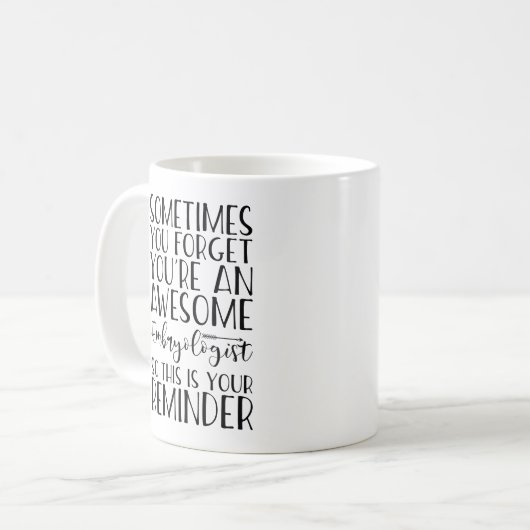 あなたは素晴らしの発生学者評価 コーヒーマグカップ (正面左)