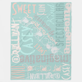 あなたは素晴らしアクアピーチ フリースブランケット