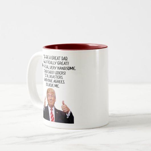 あなたは素晴らしパパ切れ ツートーンマグカップ (正面左)