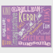 あなたは素晴らしパーソナライズされたの贈り物ラップピンク、紫 ラッピングペーパー (フラット)