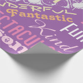 あなたは素晴らしパーソナライズされたの贈り物ラップピンク、紫 ラッピングペーパー (角)