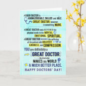 あなたは素晴らし医者が世界を良くする カード (黄色い花)