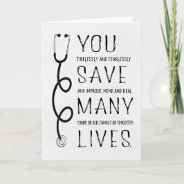 あなたは素晴らし医者が世界を良くする カード