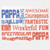 あなたは素晴らし名前をカスタムする赤白青USAフラグ フリースブランケット (正面(横))