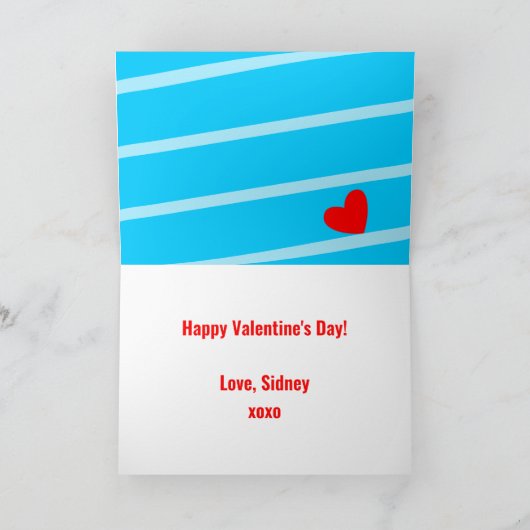 あなたは素晴らし怖いモンスターバレンタイン カード (内部)