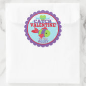 あなたは素晴らし魚の教室のバレンタイン ラウンドシール (バッグ)