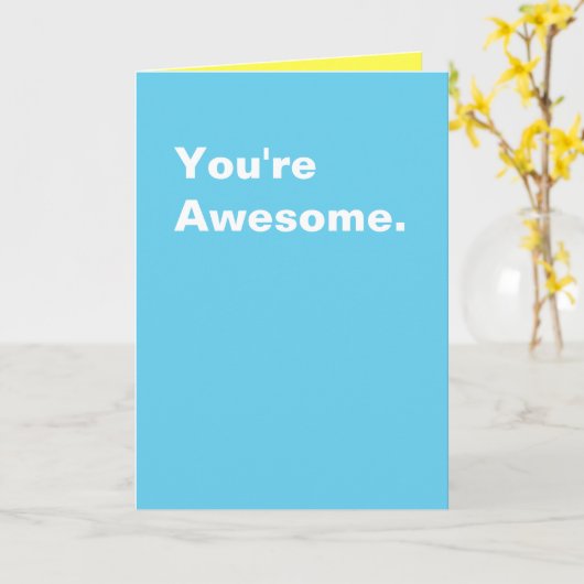 あなたは素晴らし。 カード (黄色い花)