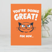 あなたは素晴らし（今のところ…）猫あいさつおもしろいをする カード (スタンド正面)