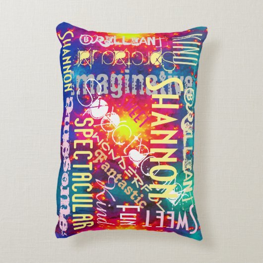 あなたは素晴らし!名パーソナライズされた前語の照合順序 アクセントクッション (裏面(縦))