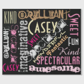 あなたは素晴らし!名前の単語おもしろいの折り返し ラッピングペーパー (フラット)