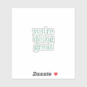 あなたは素晴らし、感動的引用文緑 シール (シート)