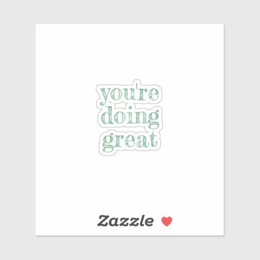 あなたは素晴らし、感動的引用文緑 シール (シート)