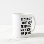 あなたは経済学の知識を試す コーヒーマグカップ (正面右)