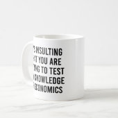 あなたは経済学の知識を試す コーヒーマグカップ (正面左)