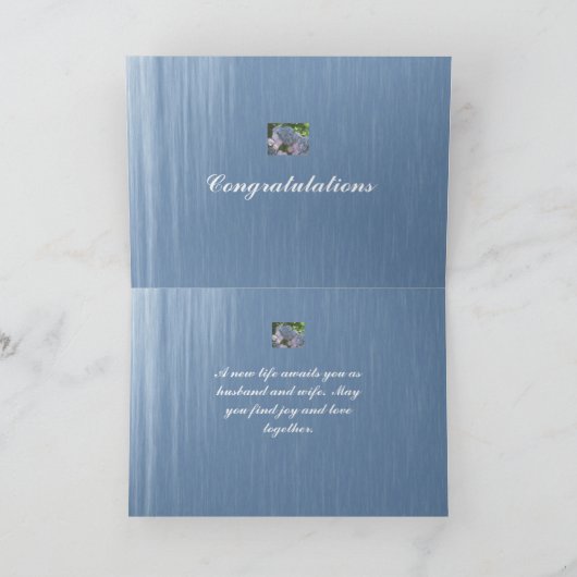 あなたは結婚!Hydrangea Congratulations(Hydrangeaのおめでとう) カード (内部)