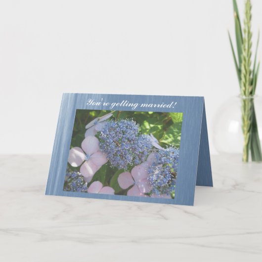 あなたは結婚！Hydrangea Congratulations（Hydrangeaのおめでとう） カード (正面)
