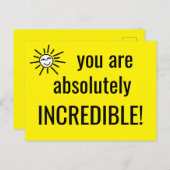 あなたは絶対に信じられない前向き引用文かわいい ポストカード (正面/裏面)