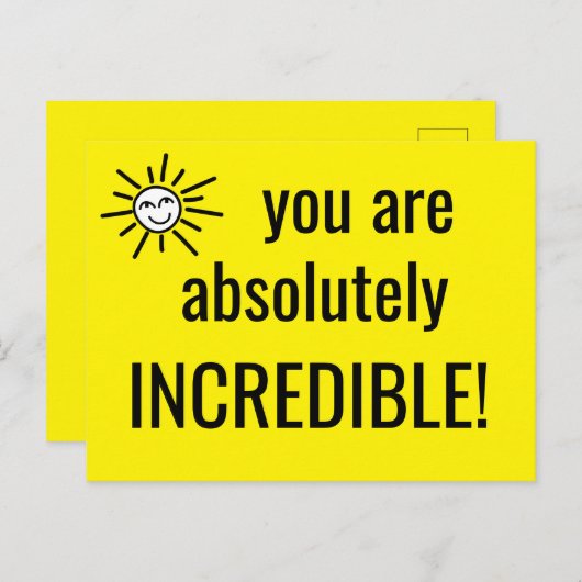 あなたは絶対に信じられない前向き引用文かわいい ポストカード (正面/裏面)