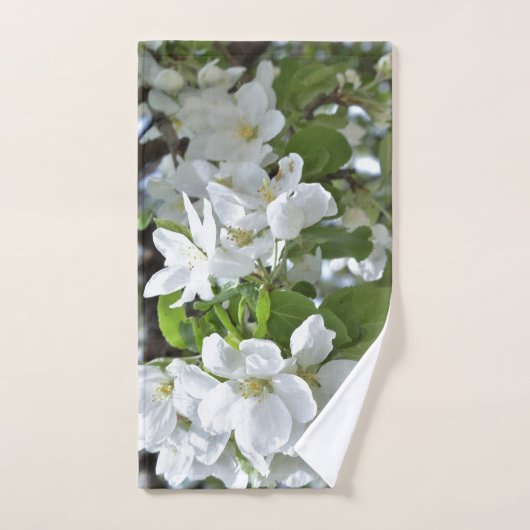 あなたは緑と白を植えた開花 バスタオルセット (ハンドタオル)