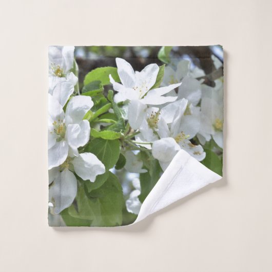 あなたは緑と白を植えた開花 バスタオルセット (ウォッシュタオル)