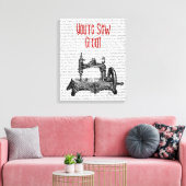 あなたは縫素晴らしイラストレーション キャンバスプリント (インサイチュ (リビング))