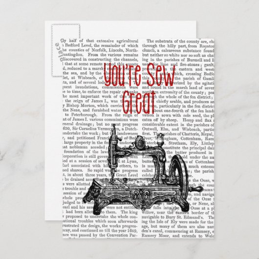 あなたは縫素晴らしイラストレーション ポストカード (正面/裏面)