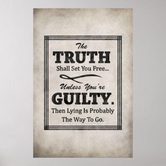 あなたは罪を犯さなければ真理があなた方を自由にする ポスター (正面)