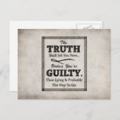 あなたは罪を犯さなければ真理があなた方を自由にする ポストカード (正面/裏面)