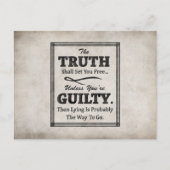 あなたは罪を犯さなければ真理があなた方を自由にする ポストカード (正面)