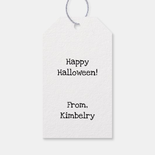あなたは美しいかわいい幽霊ハロウィン ギフトタグ (裏面)