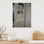 あなたは美しいグラフィティポスターだ ポスター (キッチン)