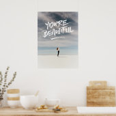 あなたは美しいタイポグラフィ写真テンプレート ポスター (キッチン)