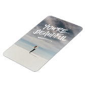 あなたは美しいトレンディータイポグラフィ写真テンプレート マグネット (左側)