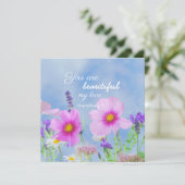 あなたは美しいバイブル聖句引用文野生の花 (スタンド正面)