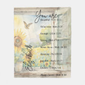 あなたは美しいパーソナライズされたフリースブランケット フリースブランケット (正面)