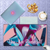 あなたは美しいモチベーションのインスピレーション抽象芸術 デスクマット