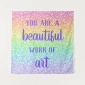 あなたは美しいレインボータペストリー作品だ タペストリー (正面)