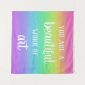 あなたは美しいレインボータペストリー作品だ タペストリー (正面(横))