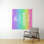 あなたは美しいレインボータペストリー作品だ タペストリー (インサイチュ(横))