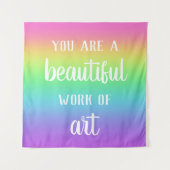あなたは美しいレインボータペストリー作品だ タペストリー (正面)