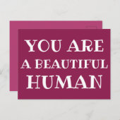 あなたは美しい人間のかわいいことわざ ポストカード (正面/裏面)