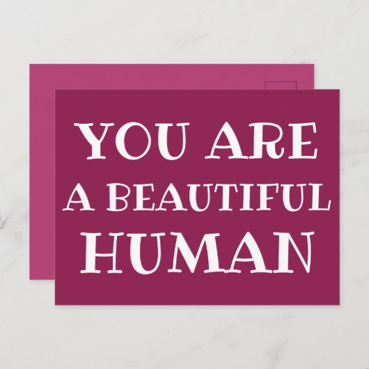 あなたは美しい人間のかわいいことわざ ポストカード (正面/裏面)