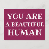 あなたは美しい人間のかわいいことわざ ポストカード (正面)