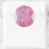 あなたは美しい引用文 ラウンドシール (バッグ)