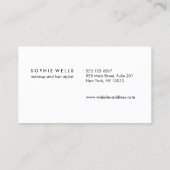 あなたは美しい書道バラ金ゴールド美しい 名刺 (裏面)