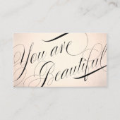 あなたは美しい書道バラ金ゴールド美しい 名刺 (正面)