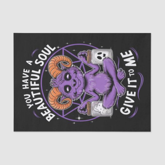 あなたは美しい魂サタンのバプホメットを持っている 薄葉紙 (正面)